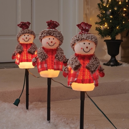 CELEBRATIONS SNOWMAN PATHWY DECOR 3PC 23217-71